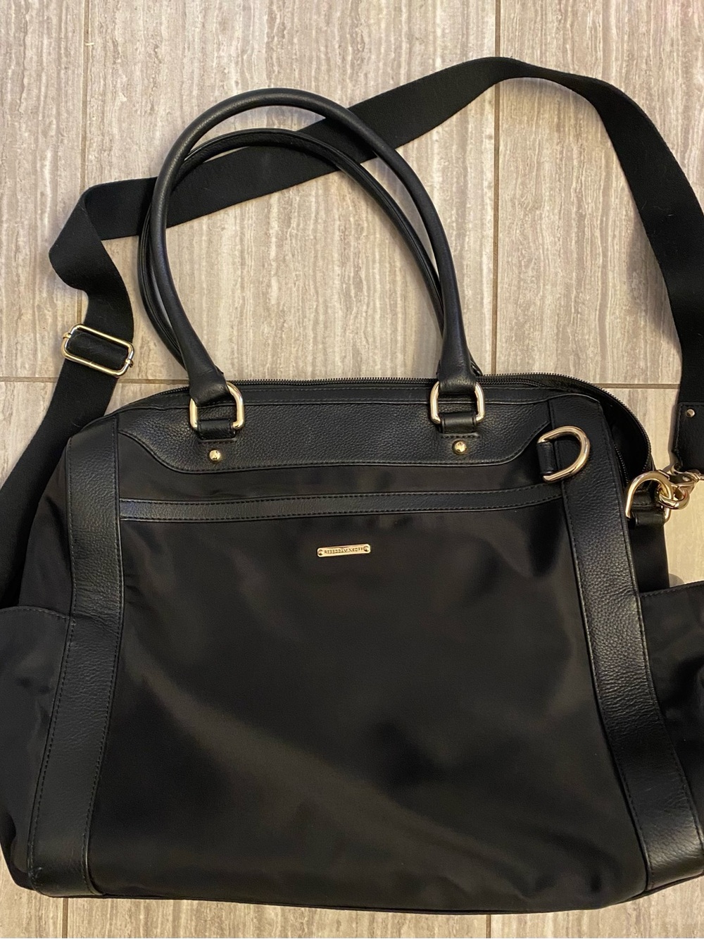 Rebecca Minkoff “Knocked Up” Black Diaper tote bag with Shoulder Strap